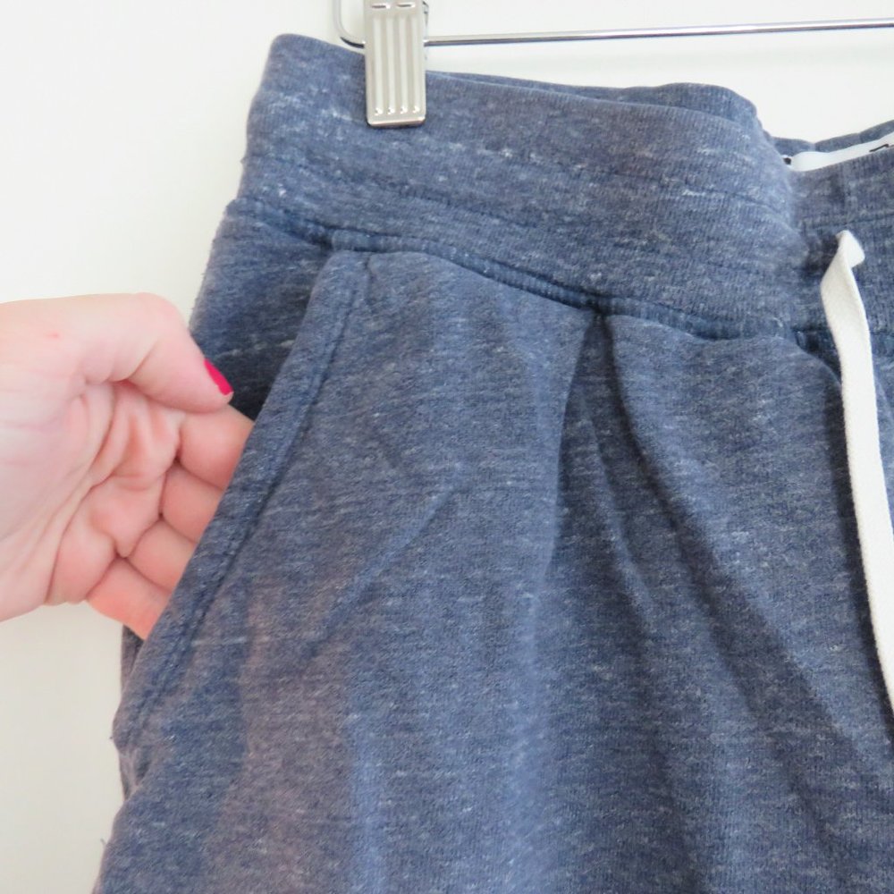 REIGNING CHAMP Heathered Blue Midweight Terry Sweat Short - Size M - Picture 12 of 13